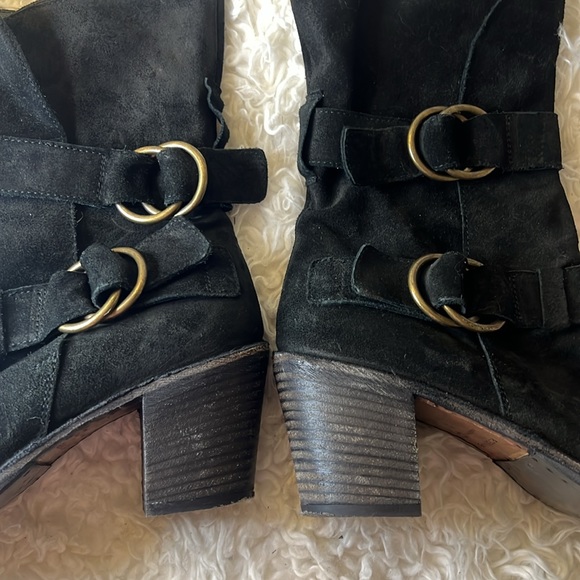 Florintini + Baker soft leather suede double buckle size 8.5 - Picture 5 of 9